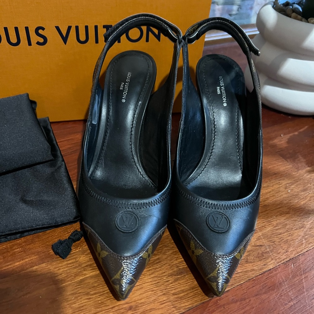 Louis Vuitton Black and Brown Heels